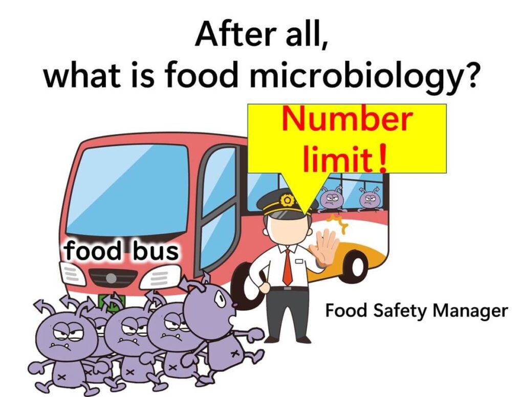 Illustration of food microbiology as a metaphor for limiting the number of people on food buses