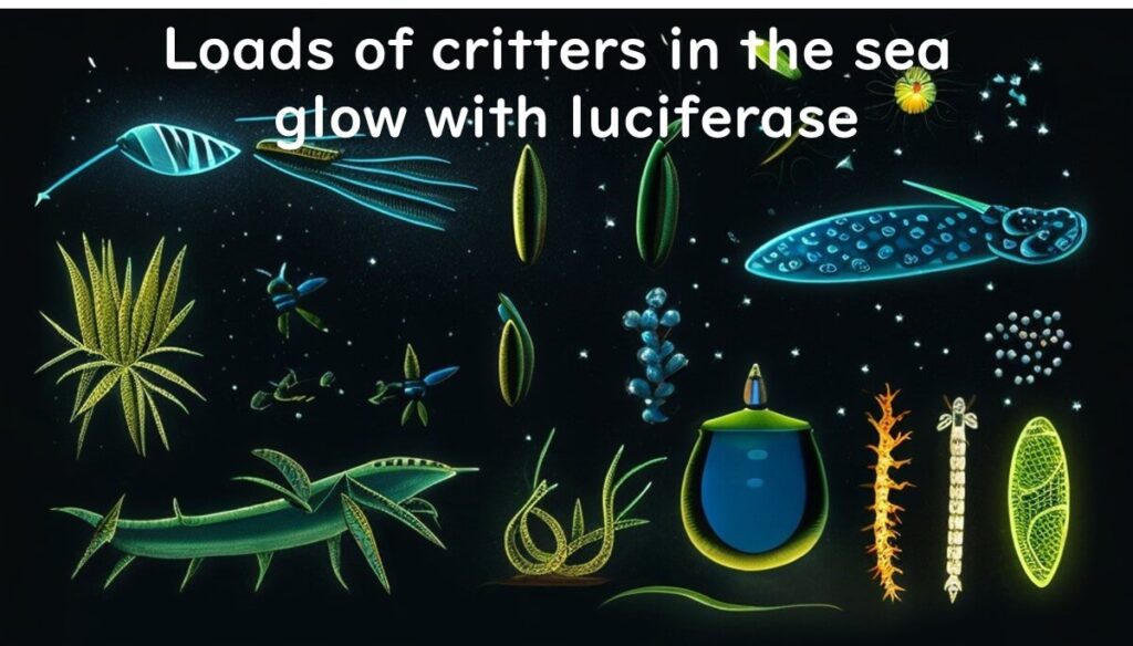 Luciferase in the sea.