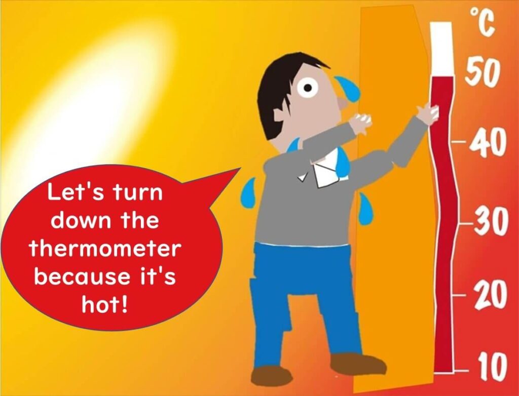 Lowering the thermometer does nothing 1