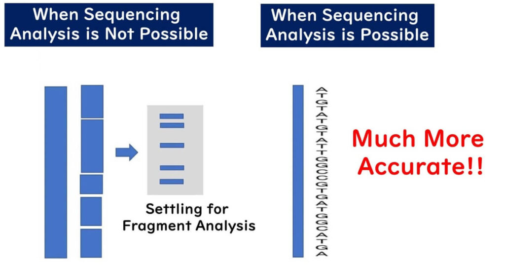 Comparison of fragment analysis and sequencing for microbial identification: sequencing provides higher accuracy.