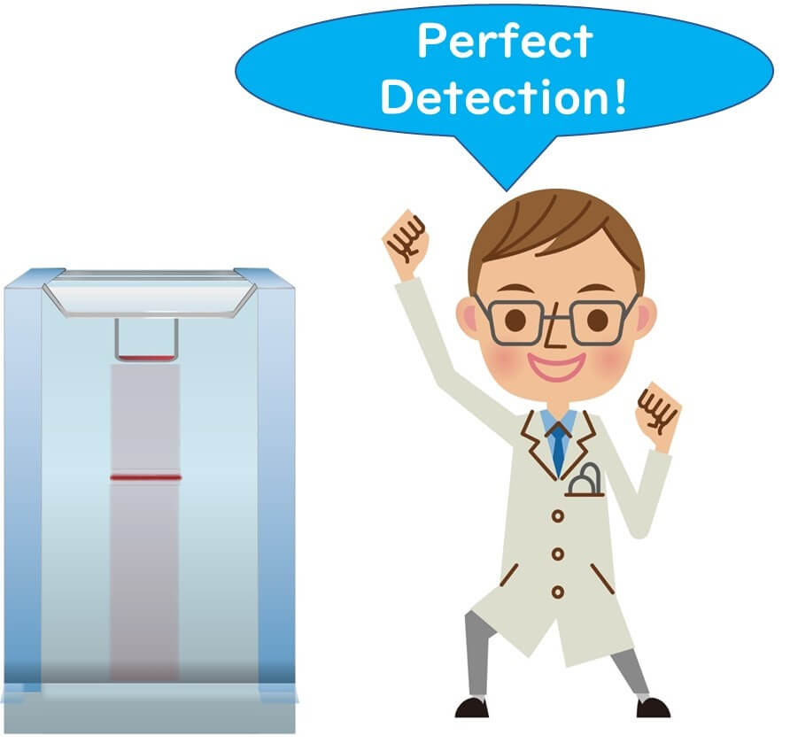 Illustration of a researcher celebrating successful PCR detection with a gel electrophoresis result showing specific DNA bands, emphasizing precise primer design and optimal PCR conditions.